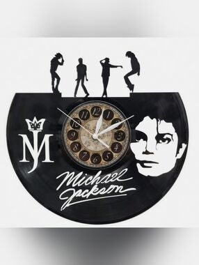 Michael Jackson vinyl record clock